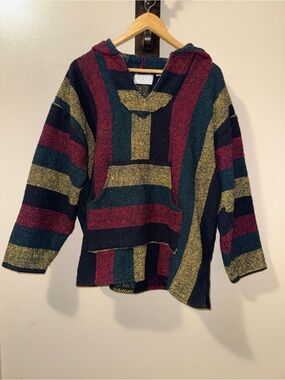 Free People Vintage HTF RARE Collectible Baja Mexican Pullover Hoddie,Sz-L-XL